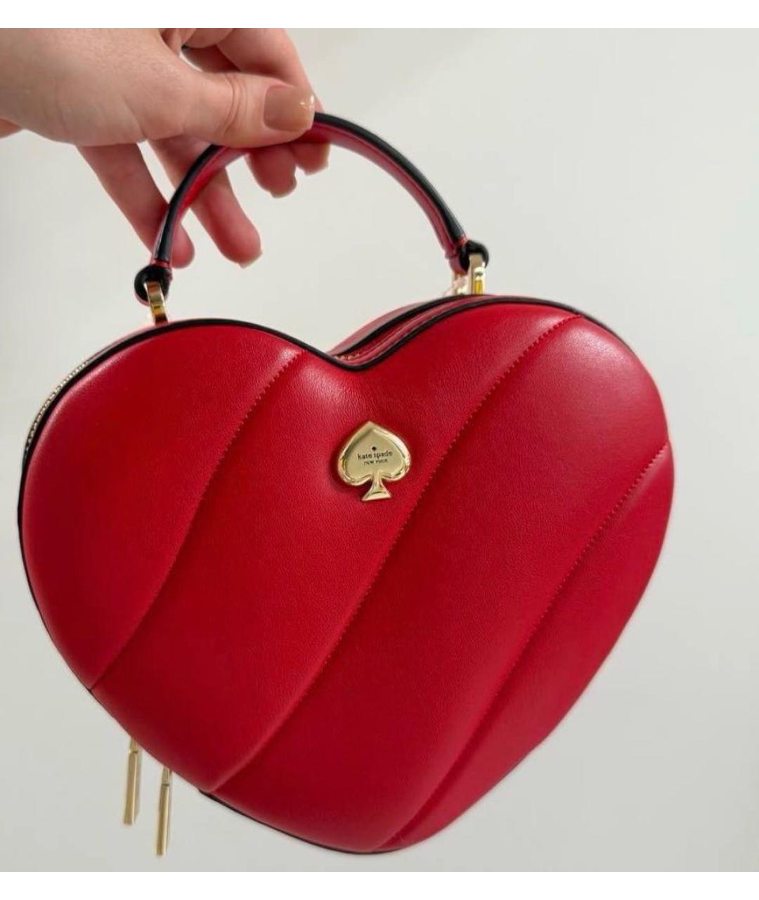 KATE SPADE Красная кожаная сумка через плечо, фото 2