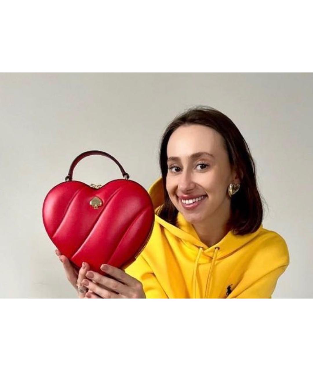 KATE SPADE Красная кожаная сумка через плечо, фото 3