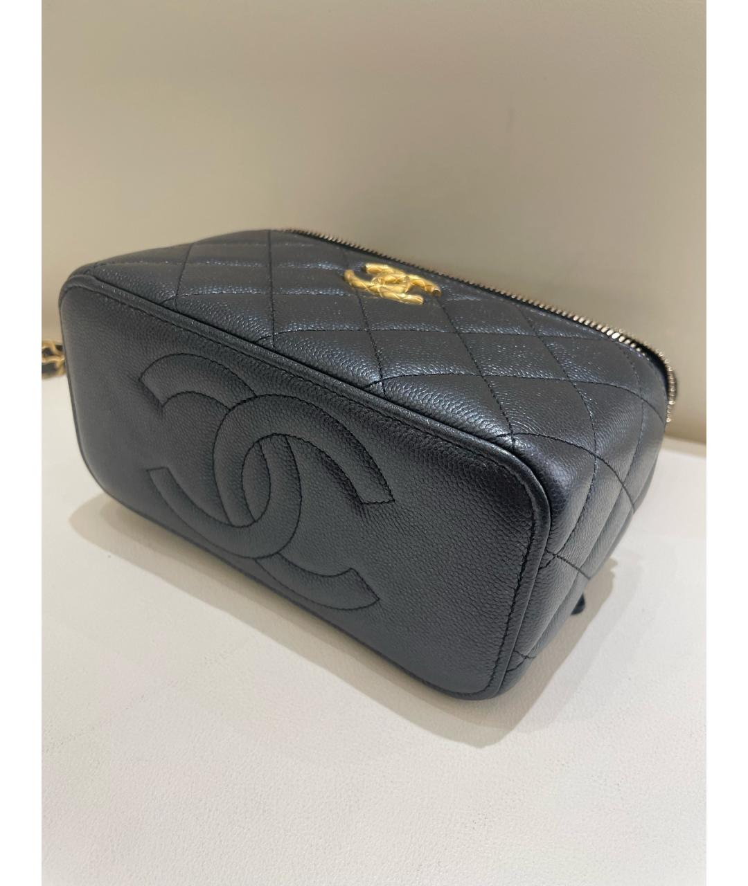 CHANEL Черная кожаная сумка через плечо, фото 7