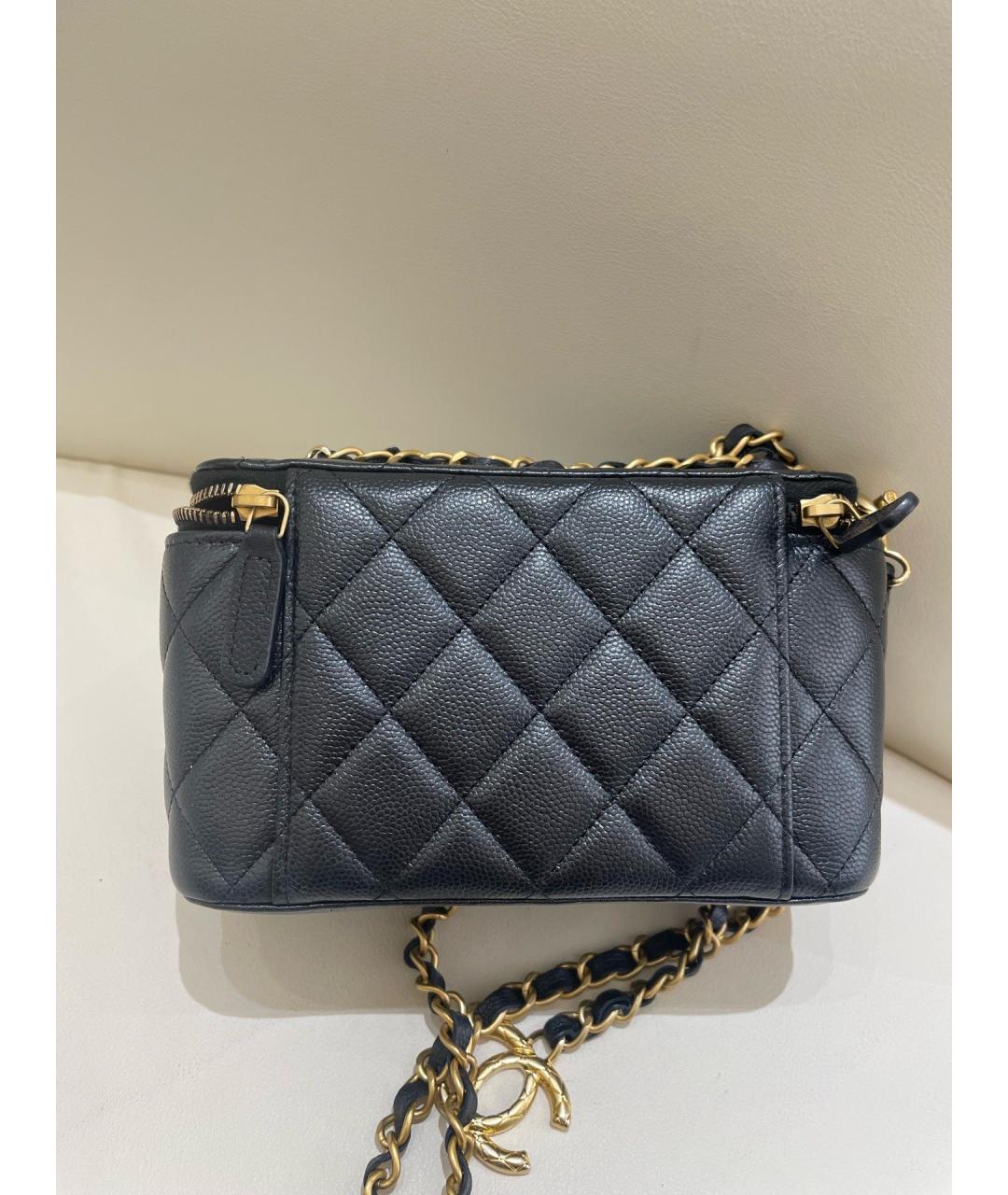CHANEL Черная кожаная сумка через плечо, фото 5