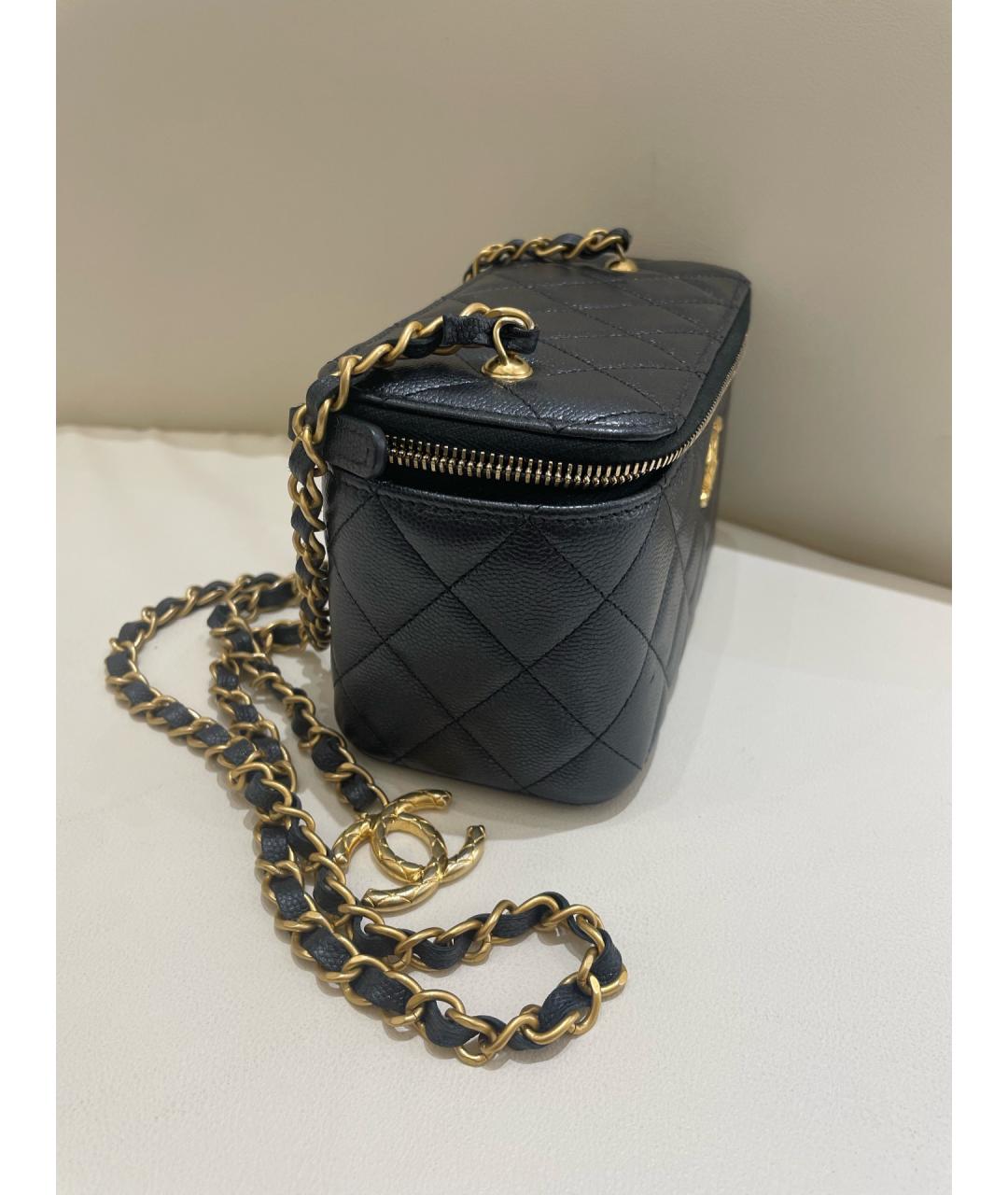 CHANEL Черная кожаная сумка через плечо, фото 3