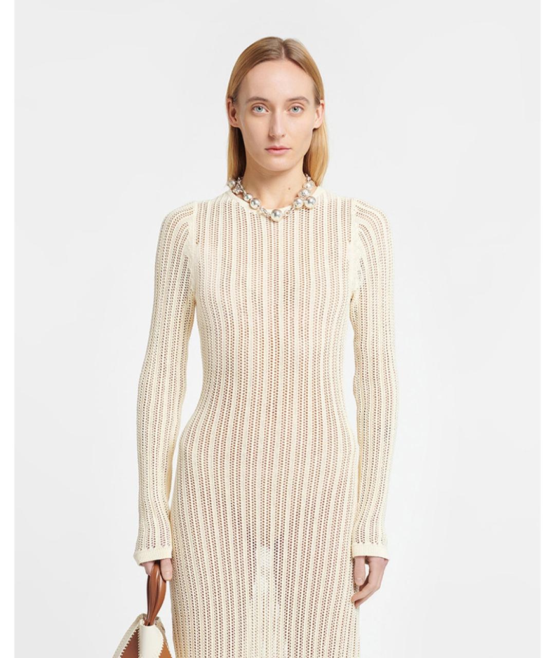 NANUSHKA Белое повседневное платье, фото 4