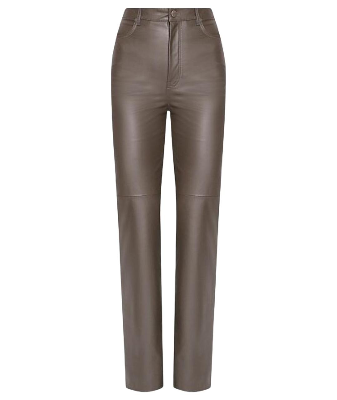 NANUSHKA Коричневые прямые брюки, фото 1