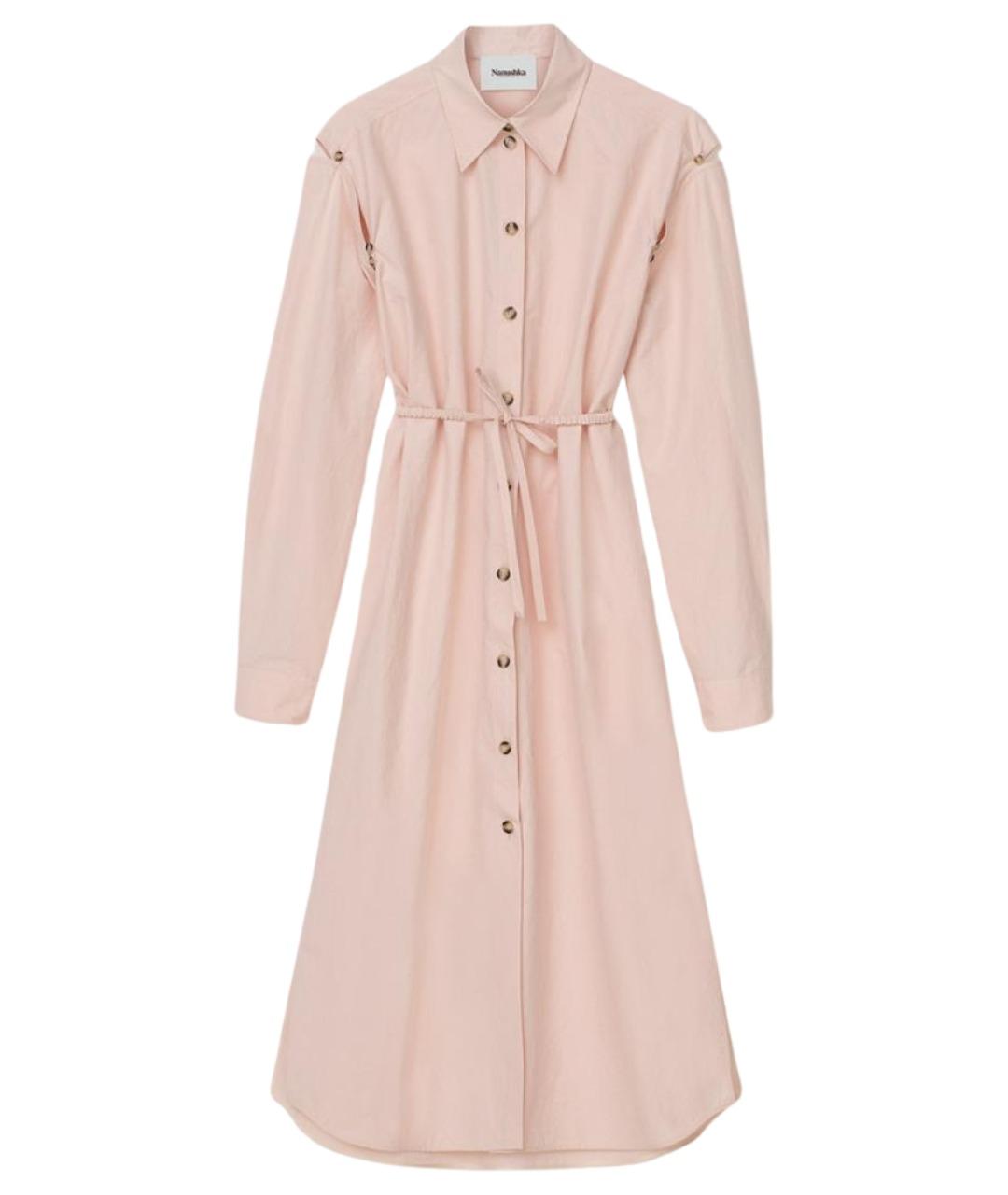 NANUSHKA Розовое хлопковое повседневное платье, фото 1