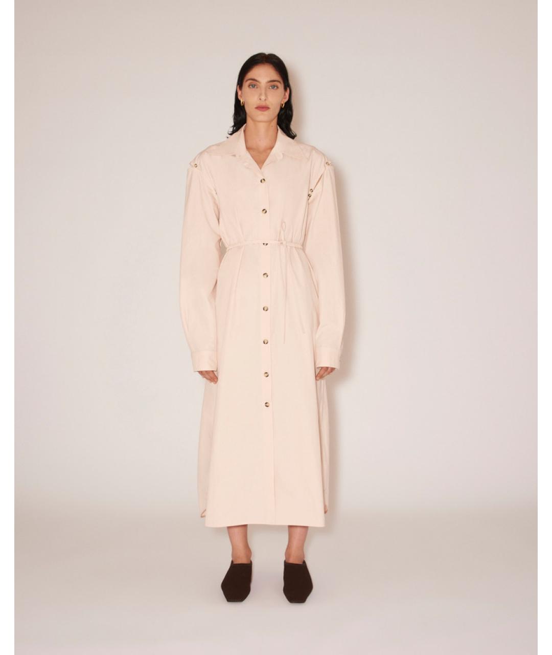 NANUSHKA Розовое хлопковое повседневное платье, фото 2