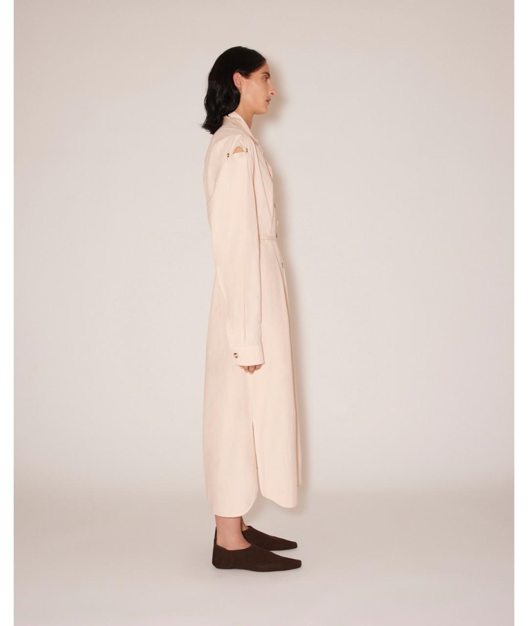 NANUSHKA Розовое хлопковое повседневное платье, фото 3