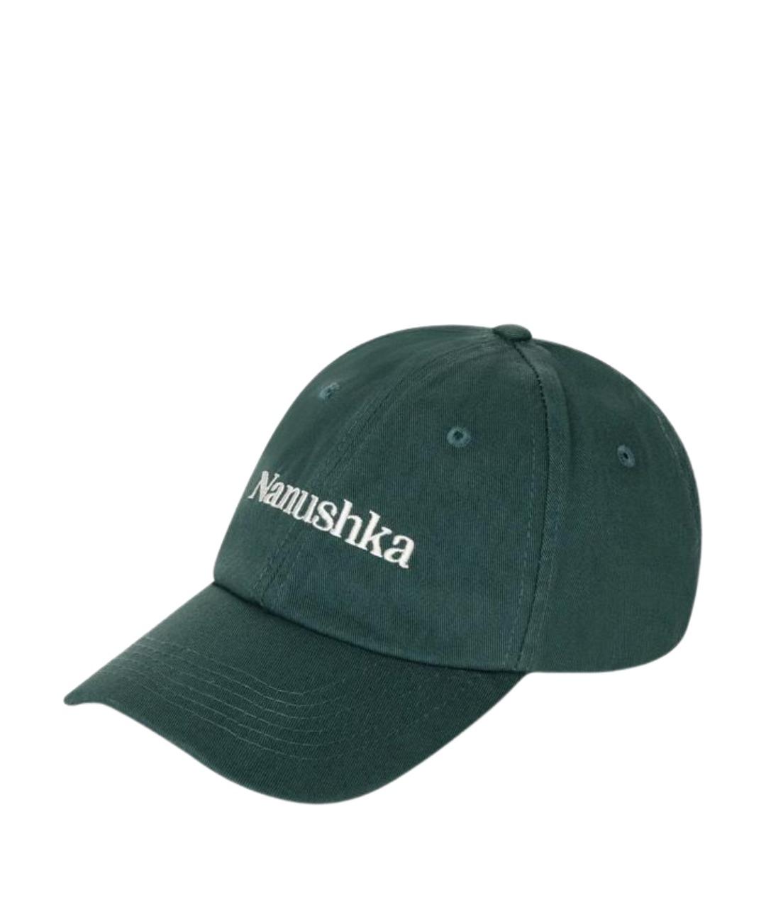 NANUSHKA Зеленая хлопковая кепка, фото 1