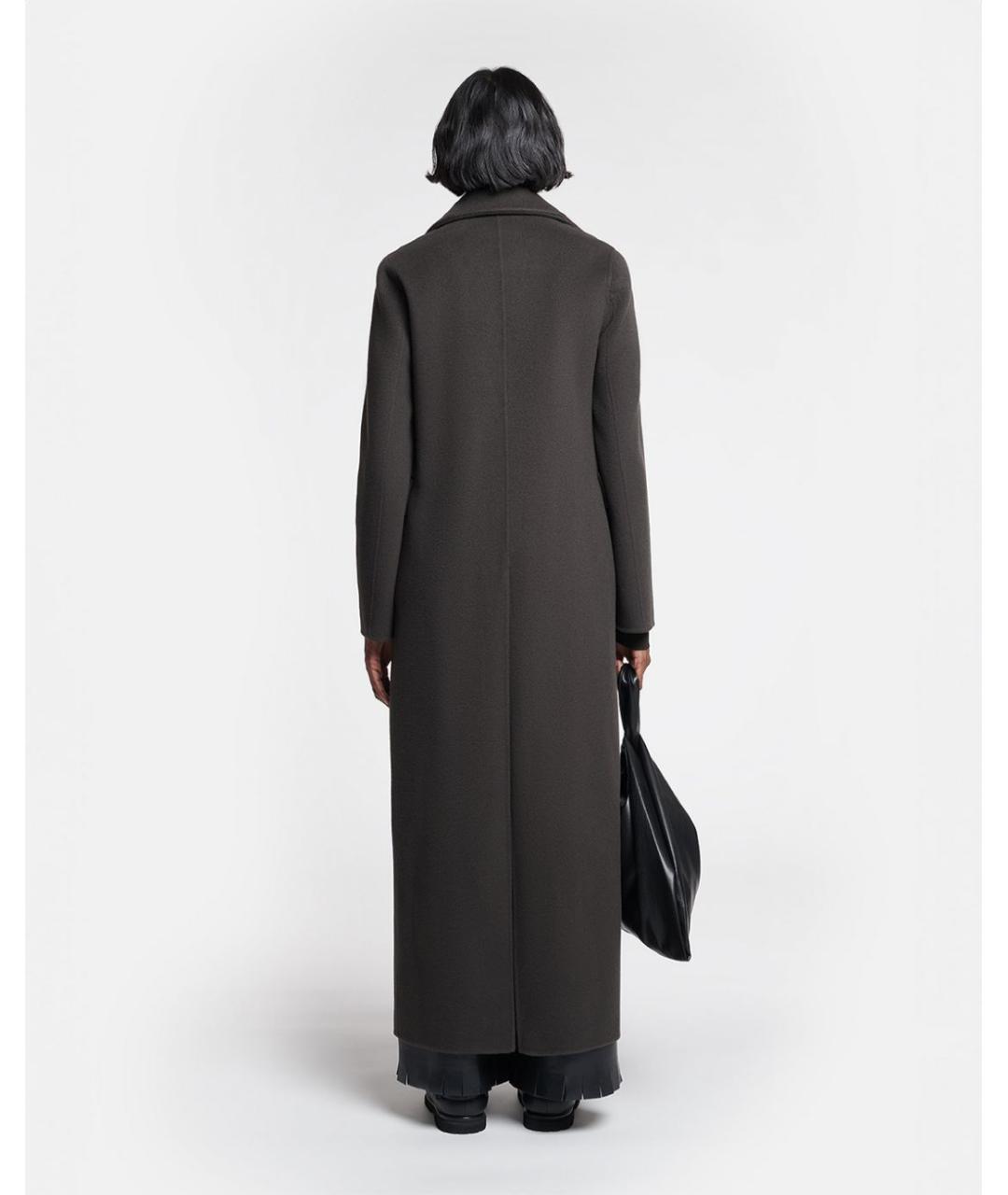NANUSHKA Антрацитовое шерстяное пальто, фото 3