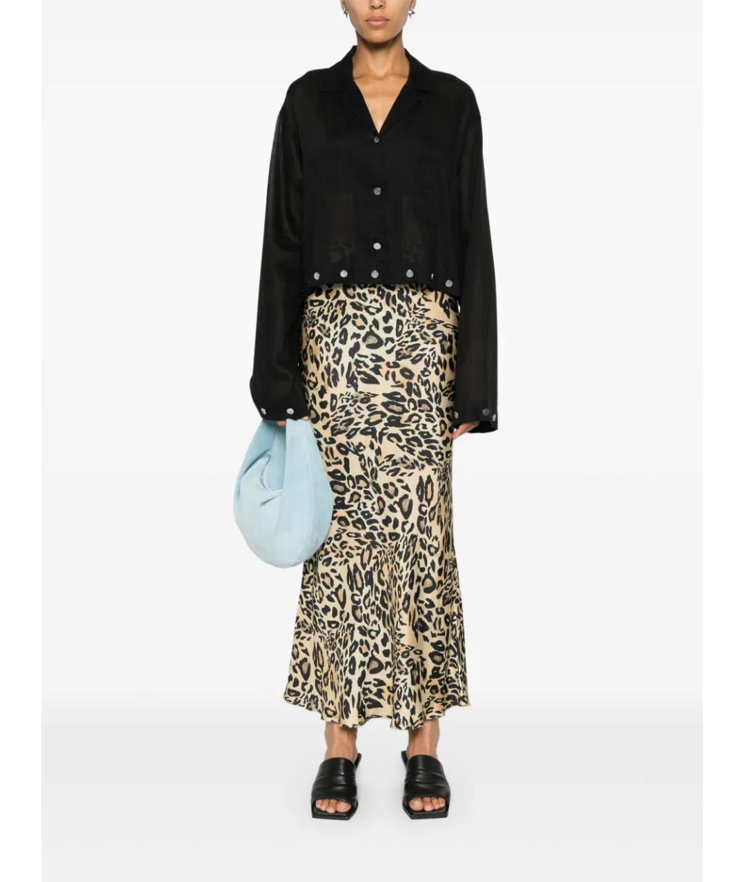 NANUSHKA Мульти шелковая юбка макси, фото 2