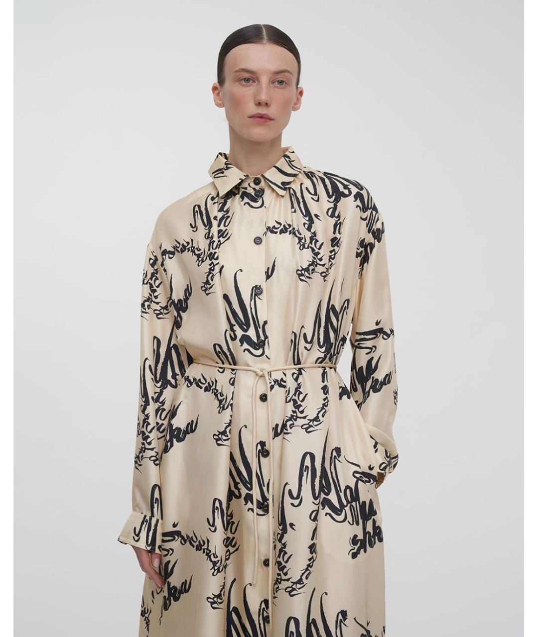 NANUSHKA Мульти шелковое повседневное платье, фото 5