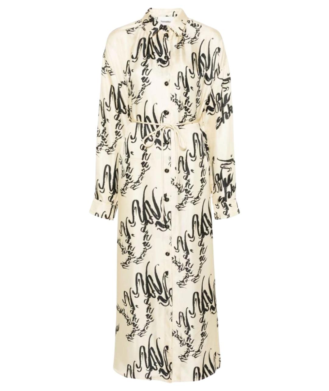 NANUSHKA Мульти шелковое повседневное платье, фото 1