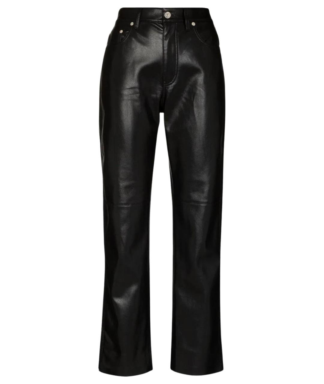 NANUSHKA Черные прямые брюки, фото 1