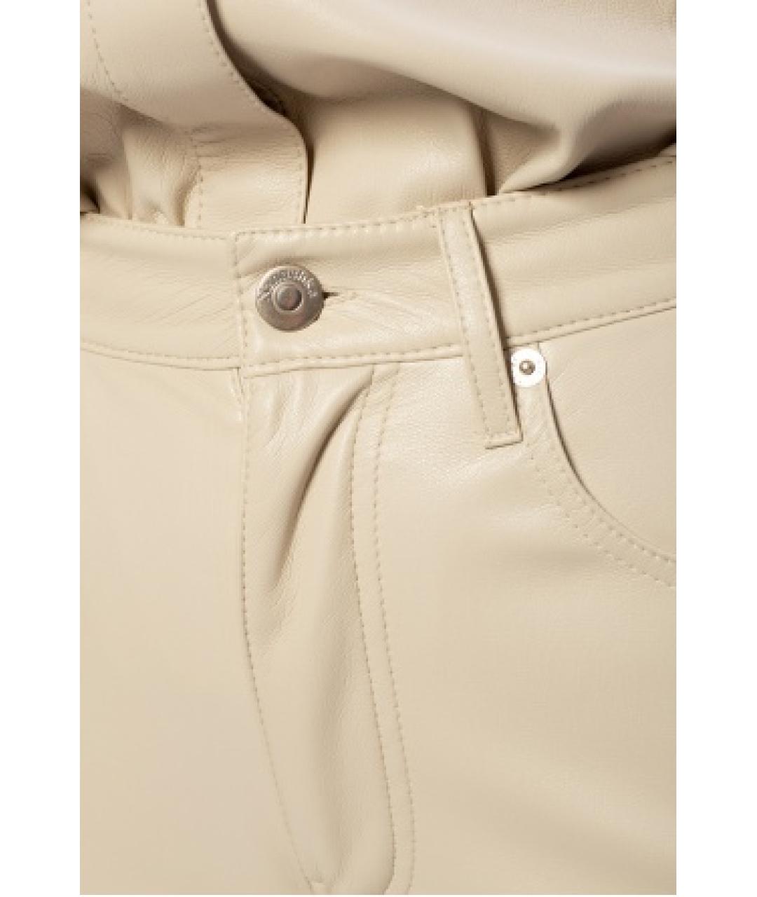 NANUSHKA Бежевые прямые брюки, фото 5