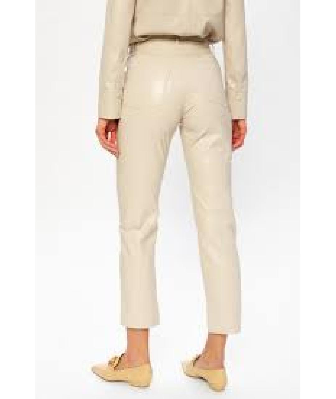 NANUSHKA Бежевые прямые брюки, фото 4