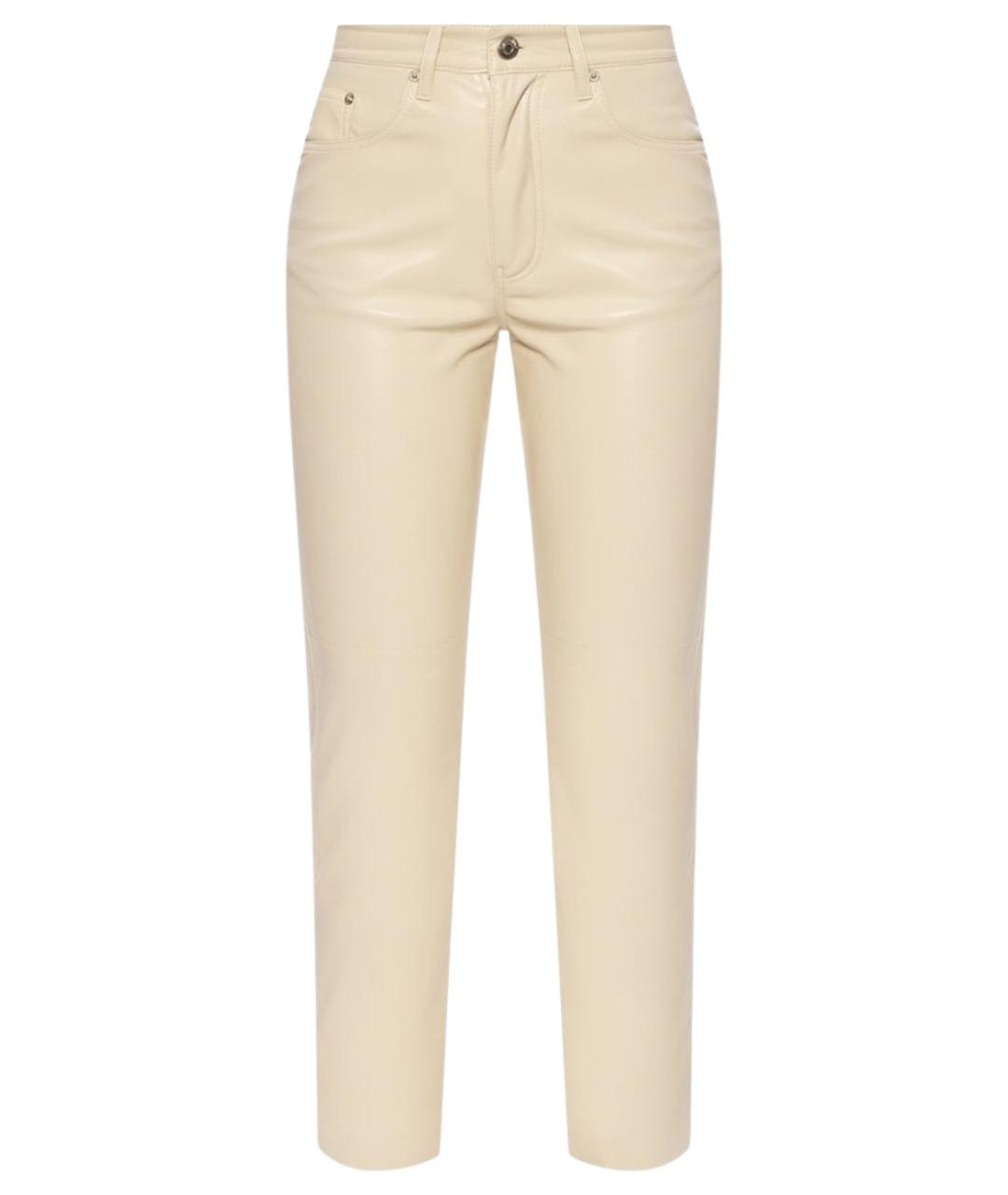 NANUSHKA Бежевые прямые брюки, фото 1