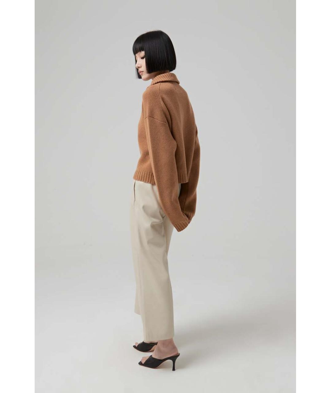 NANUSHKA Бежевые брюки широкие, фото 4
