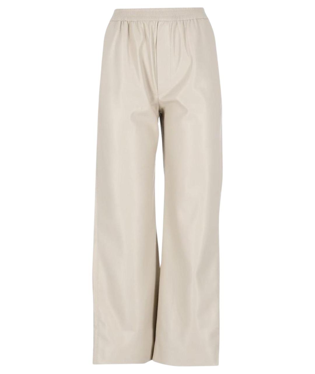 NANUSHKA Бежевые брюки широкие, фото 1