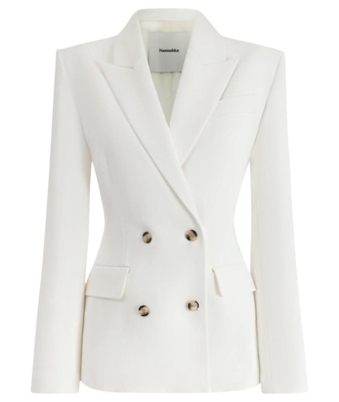 NANUSHKA Белый вискозный жакет/пиджак, фото 1
