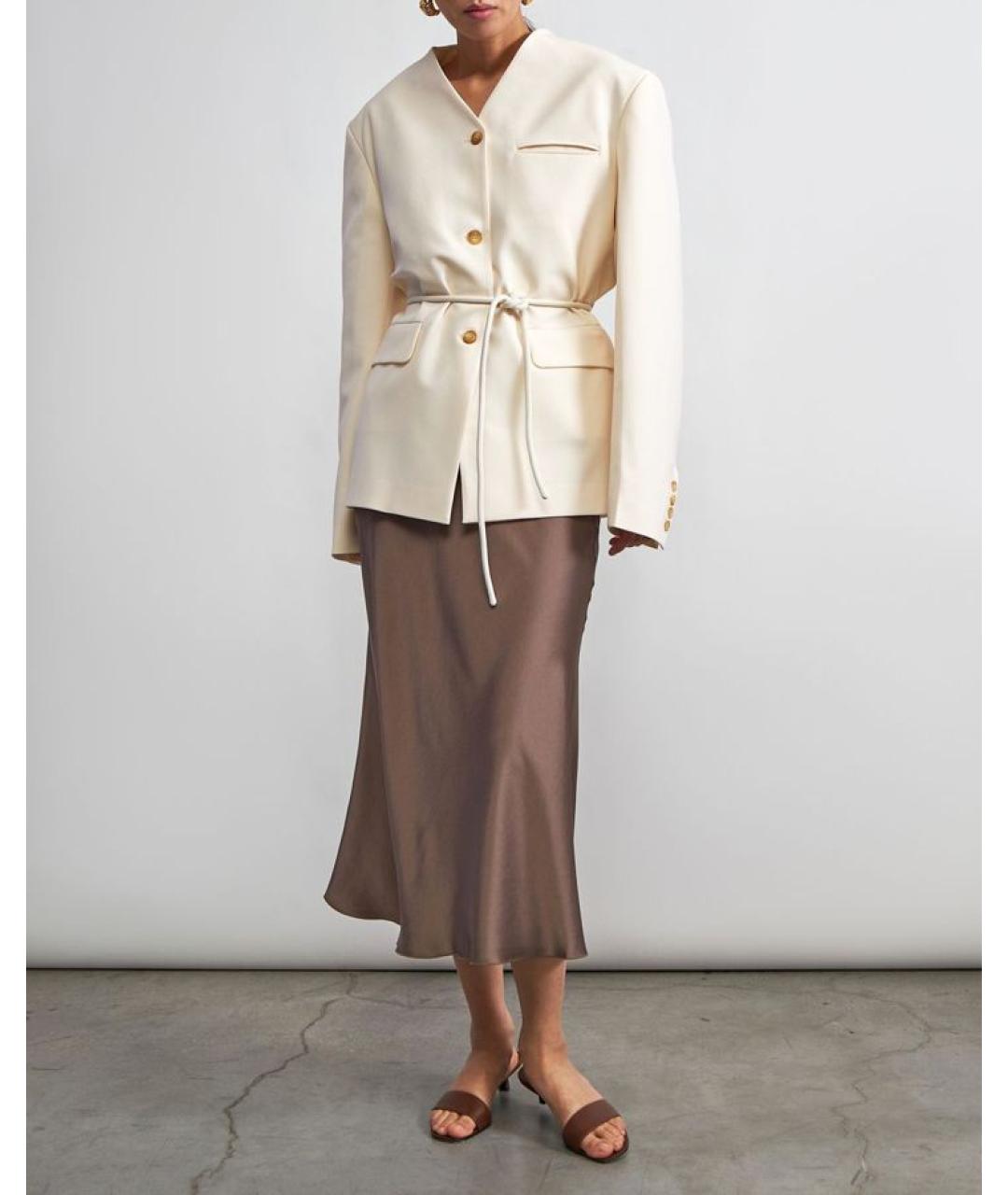 NANUSHKA Коричневая ацетатная юбка миди, фото 2