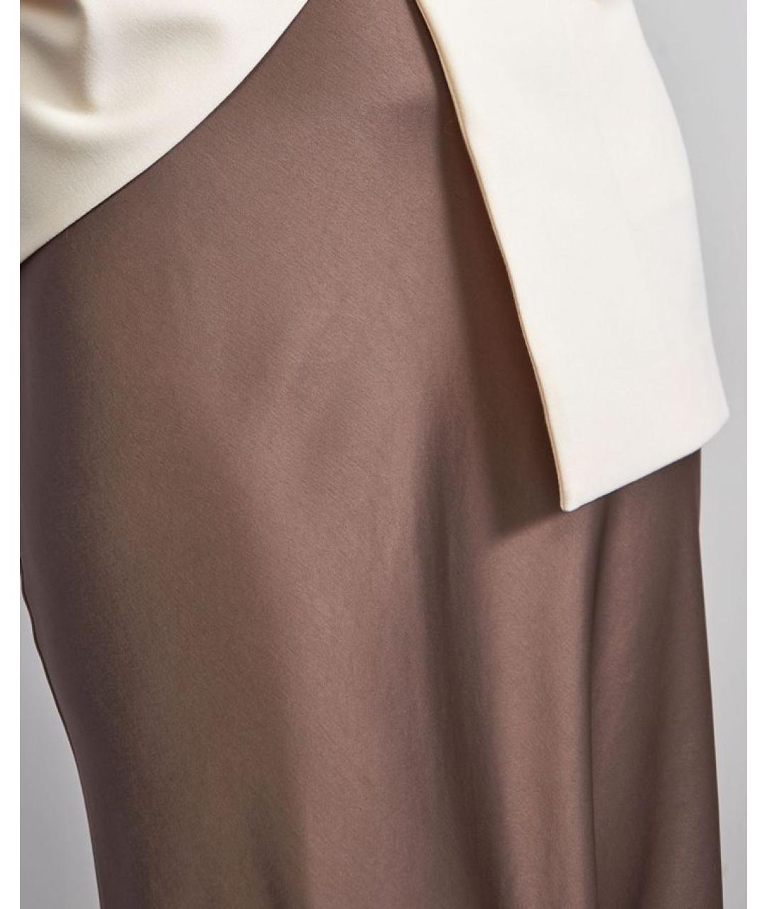 NANUSHKA Коричневая ацетатная юбка миди, фото 6
