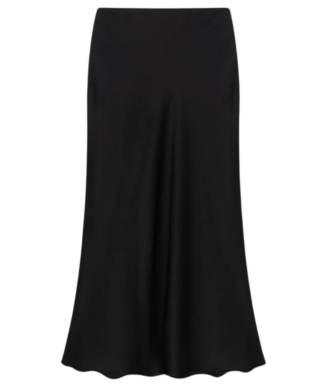 NANUSHKA Черная ацетатная юбка миди, фото 1