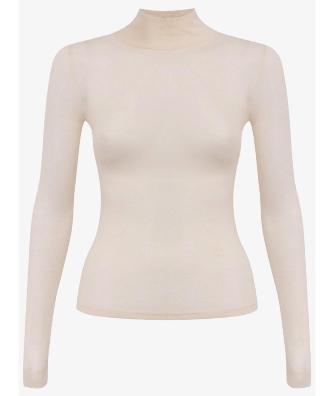 NANUSHKA Бежевая шерстяная водолазка, фото 4