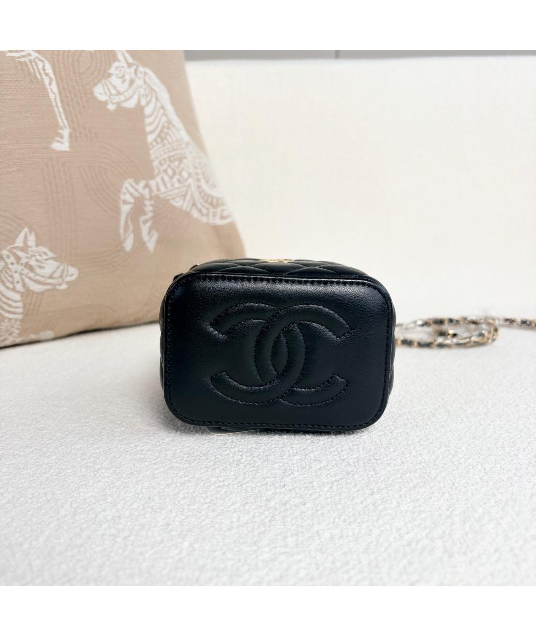CHANEL Черная кожаная сумка через плечо, фото 5