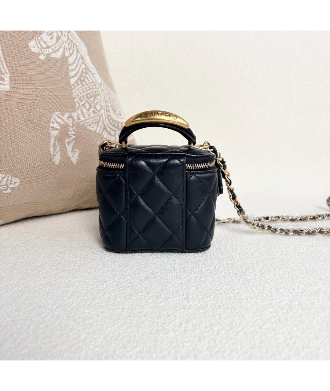 CHANEL Черная кожаная сумка через плечо, фото 3