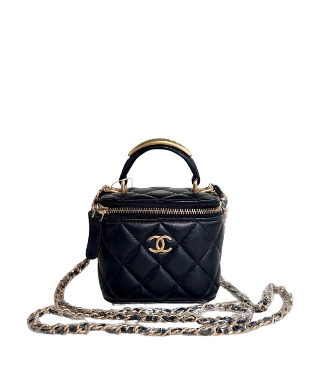 CHANEL Черная кожаная сумка через плечо, фото 1