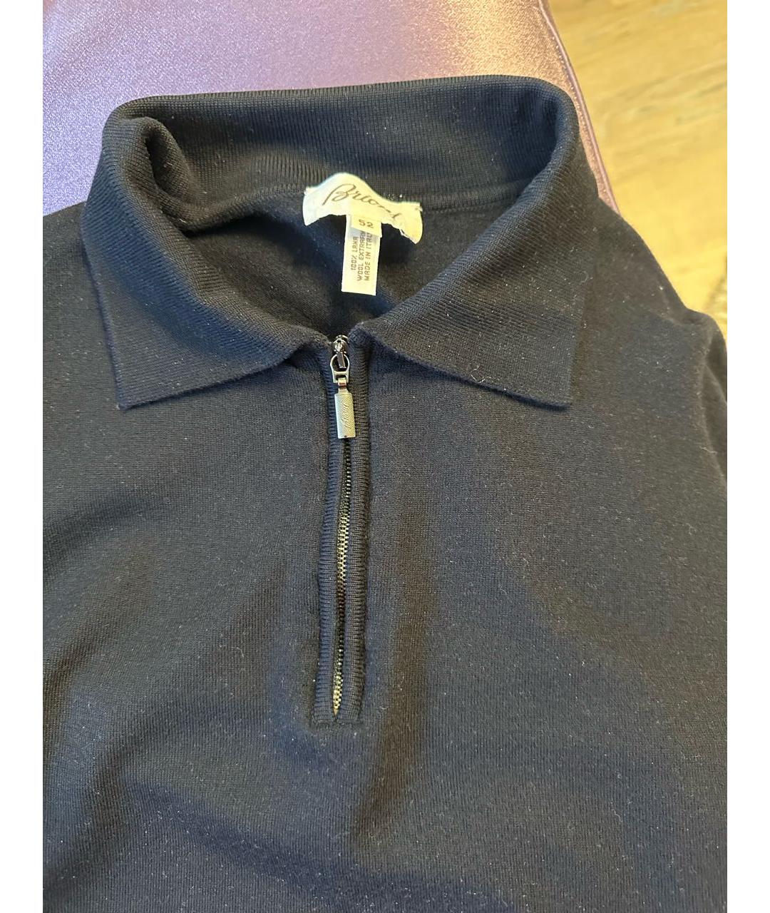 BRIONI Темно-синий шерстяной джемпер / свитер, фото 5