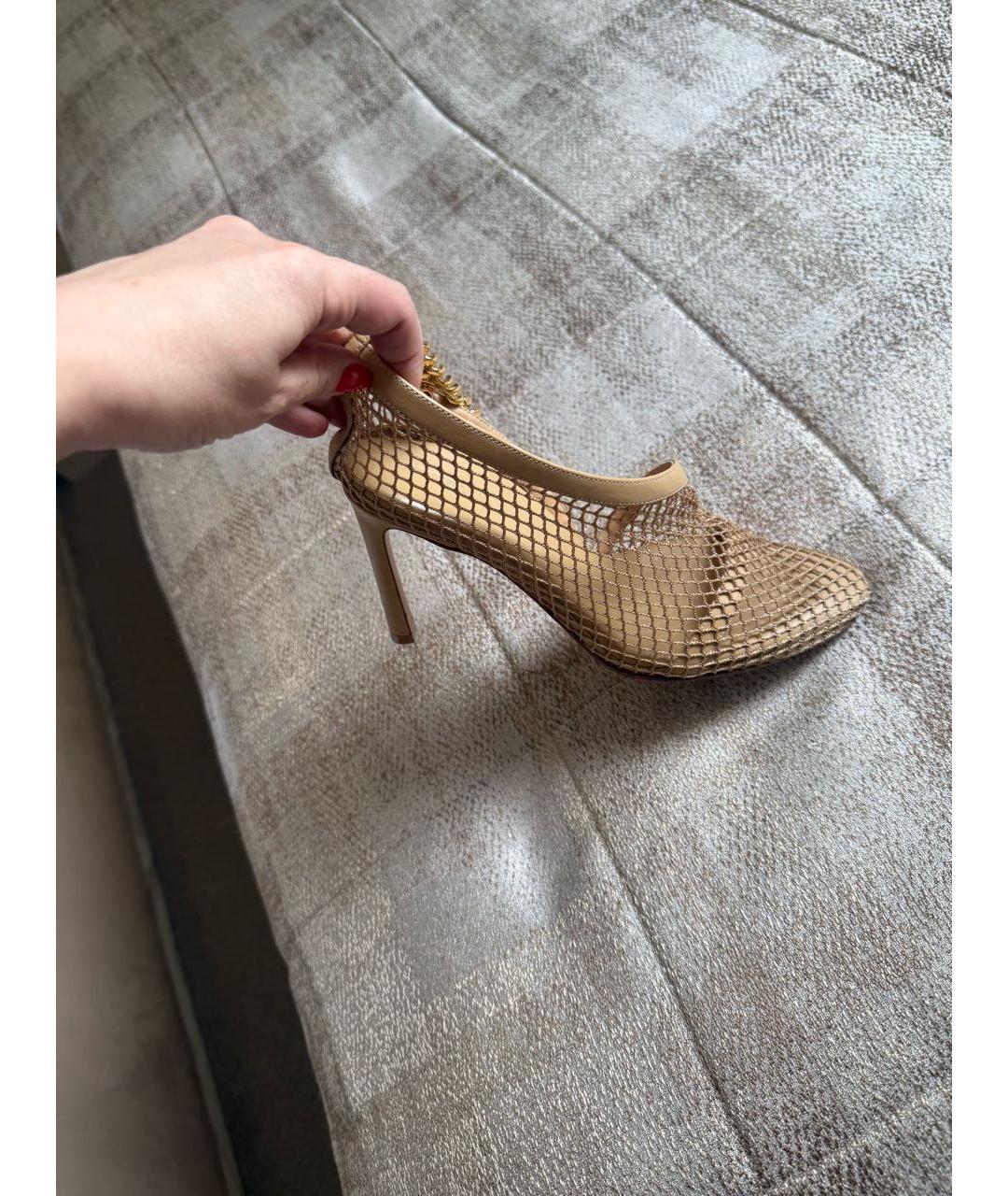 BOTTEGA VENETA Бежевые текстильные туфли, фото 2