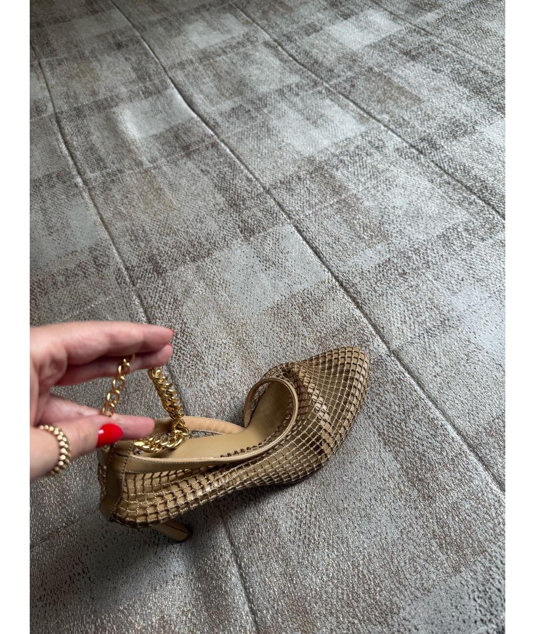 BOTTEGA VENETA Бежевые текстильные туфли, фото 7