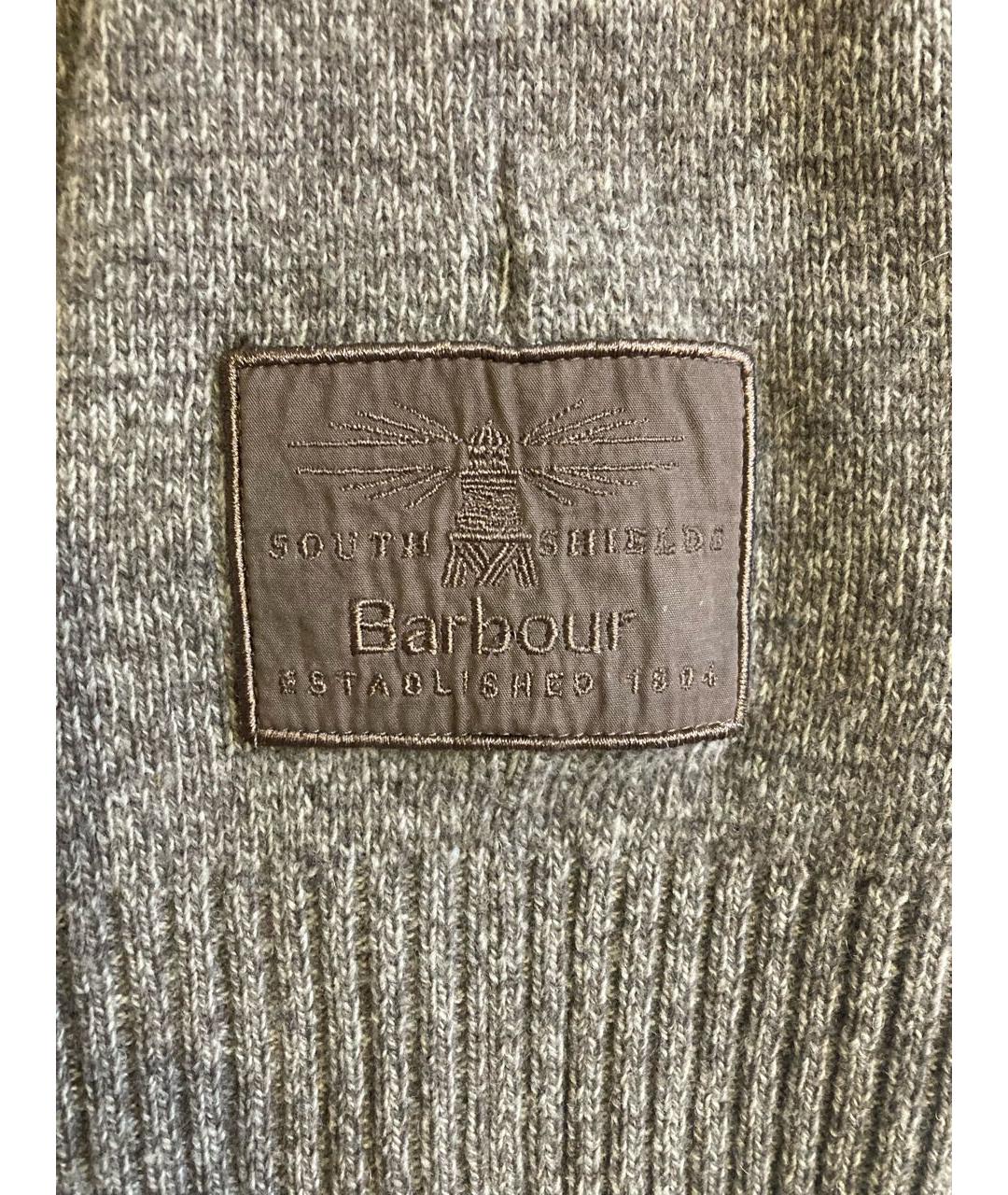 BARBOUR Коричневый шерстяной джемпер / свитер, фото 4