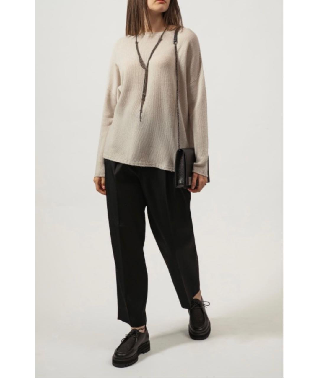 FABIANA FILIPPI Черные шерстяные брюки узкие, фото 2