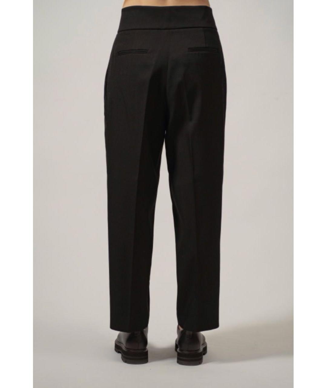 FABIANA FILIPPI Черные шерстяные брюки узкие, фото 4
