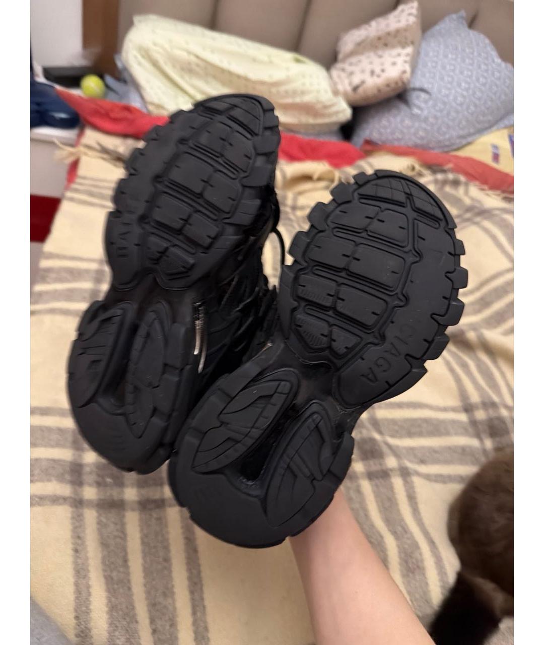 BALENCIAGA Черные текстильные низкие кроссовки / кеды, фото 4