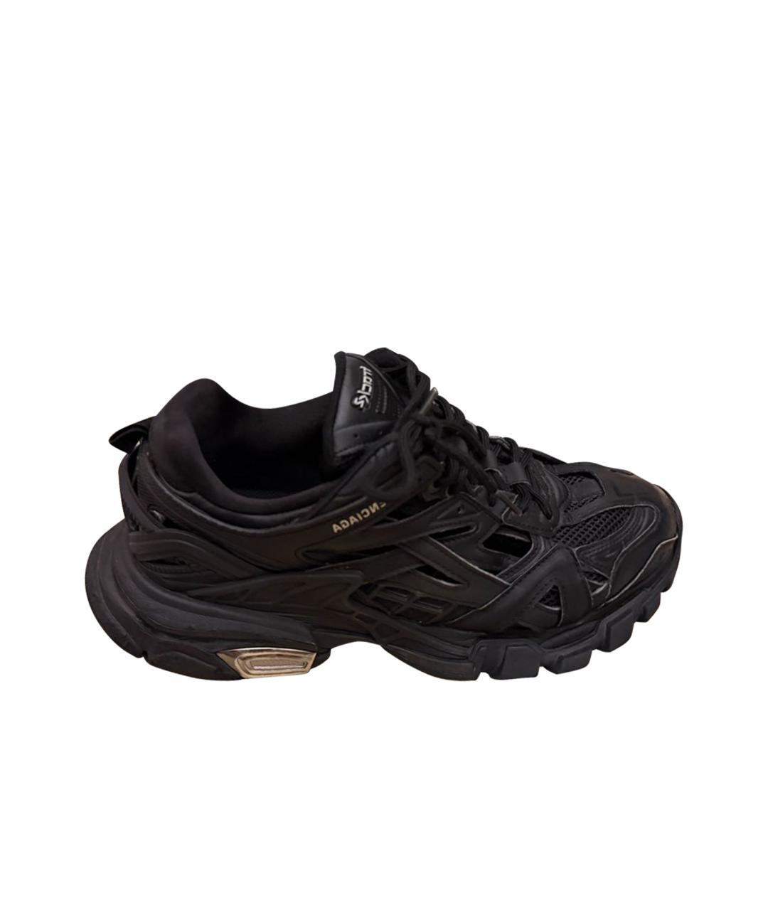 BALENCIAGA Черные текстильные низкие кроссовки / кеды, фото 1