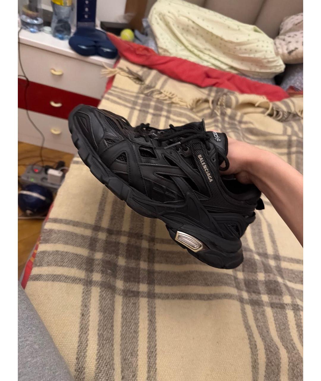 BALENCIAGA Черные текстильные низкие кроссовки / кеды, фото 6