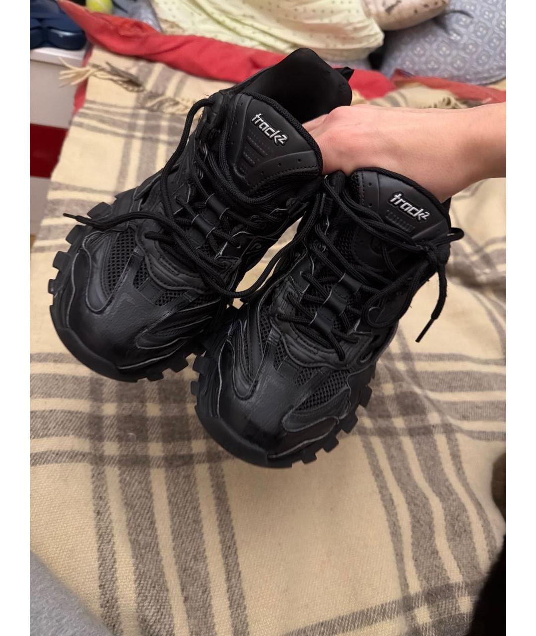 BALENCIAGA Черные текстильные низкие кроссовки / кеды, фото 7