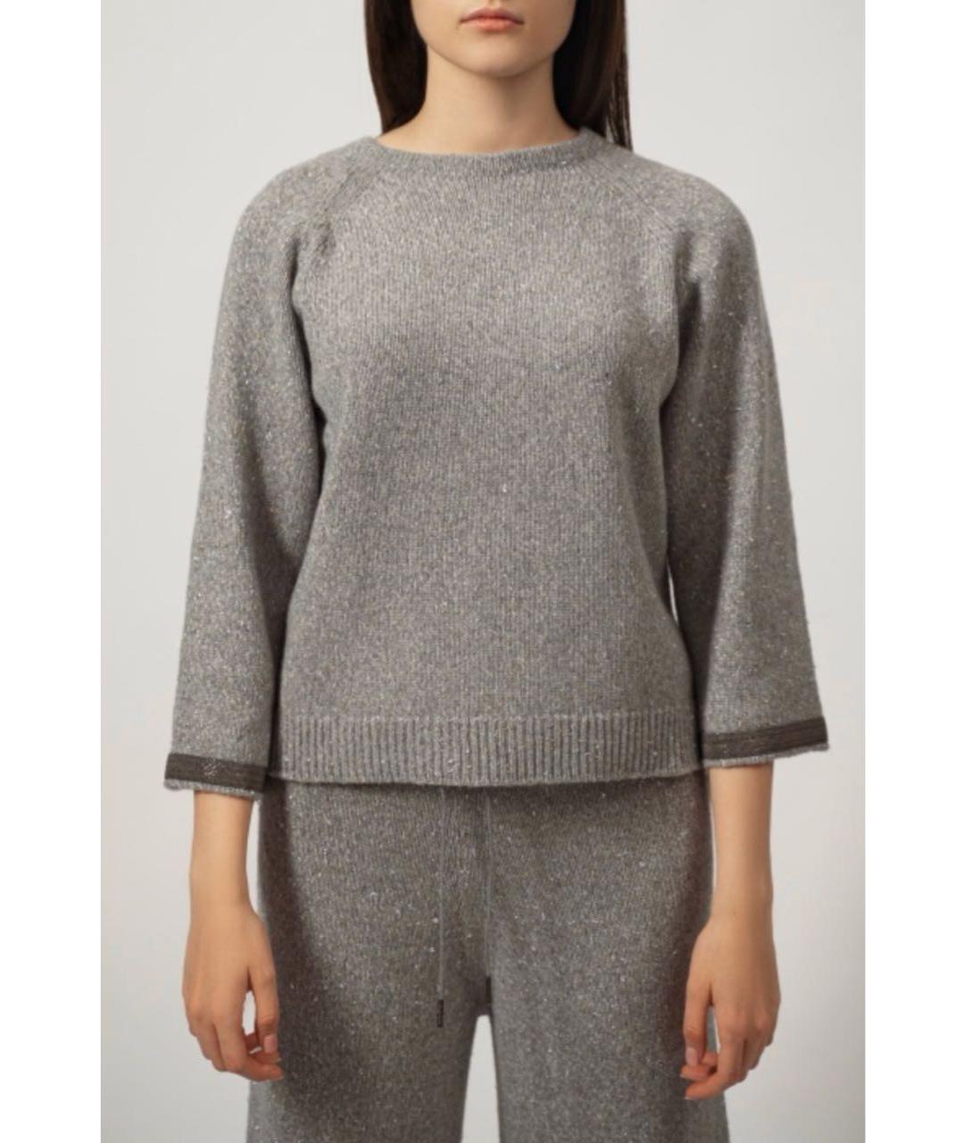 FABIANA FILIPPI Серый кашемировый костюм с брюками, фото 5