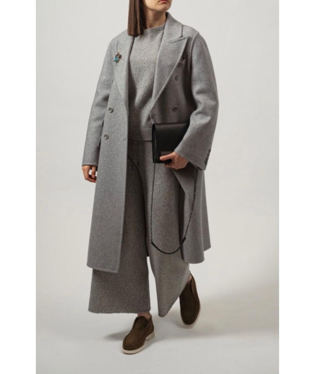 FABIANA FILIPPI Серый кашемировый костюм с брюками, фото 7