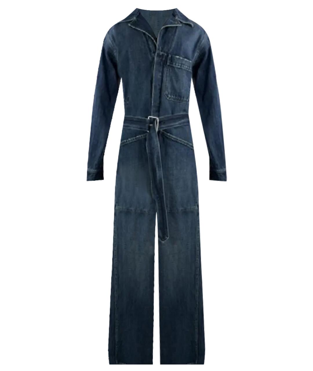 CHRISTIAN DIOR Темно-синий хлопковый комбинезон, фото 1