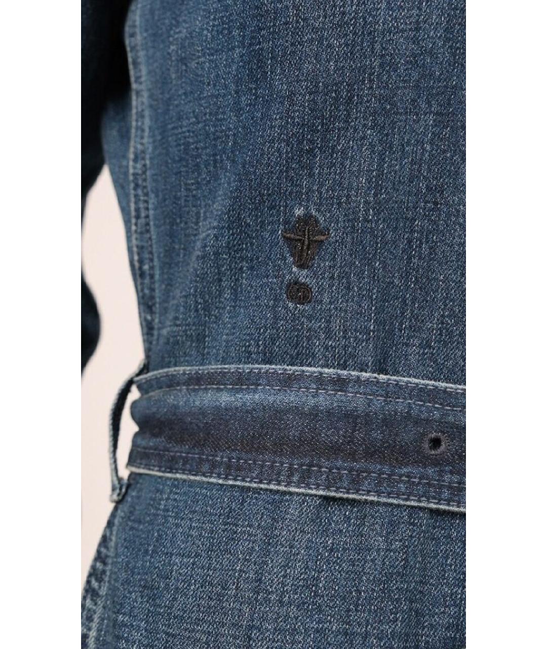 CHRISTIAN DIOR Темно-синий хлопковый комбинезон, фото 8