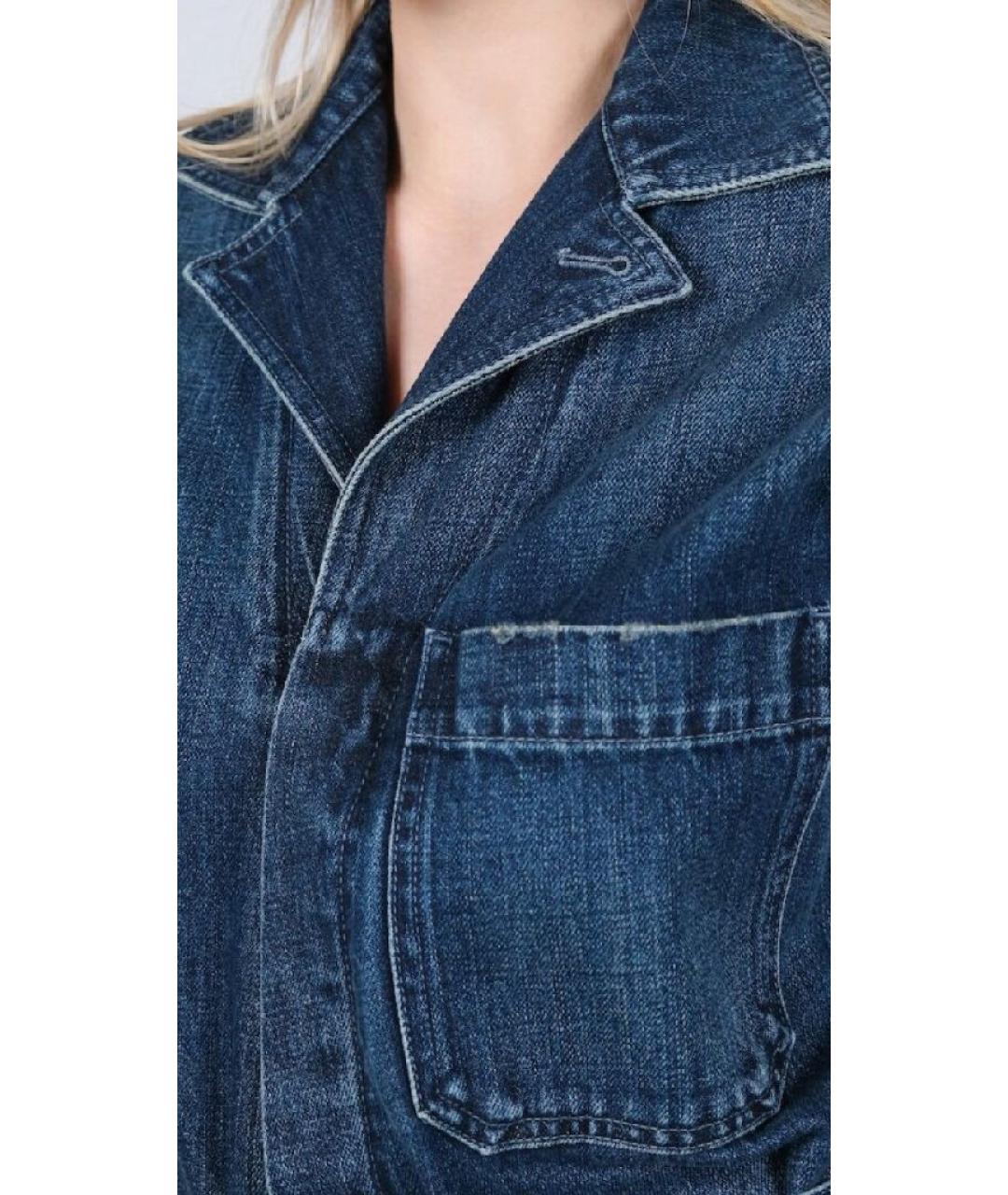 CHRISTIAN DIOR Темно-синий хлопковый комбинезон, фото 7