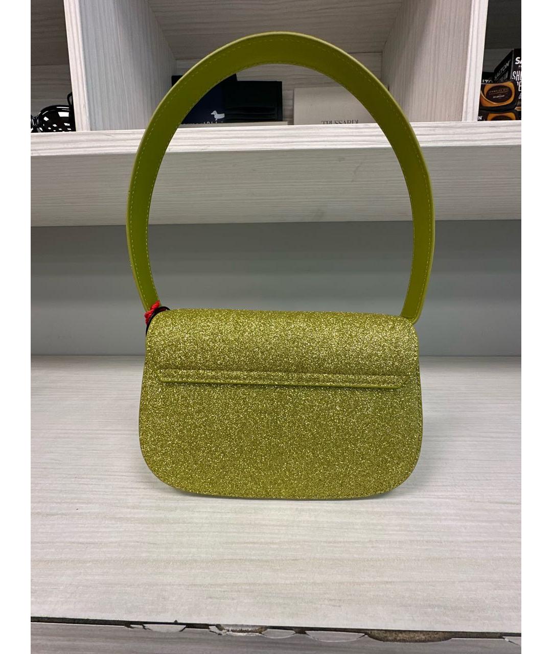 DIESEL Золотая сумка с короткими ручками, фото 3