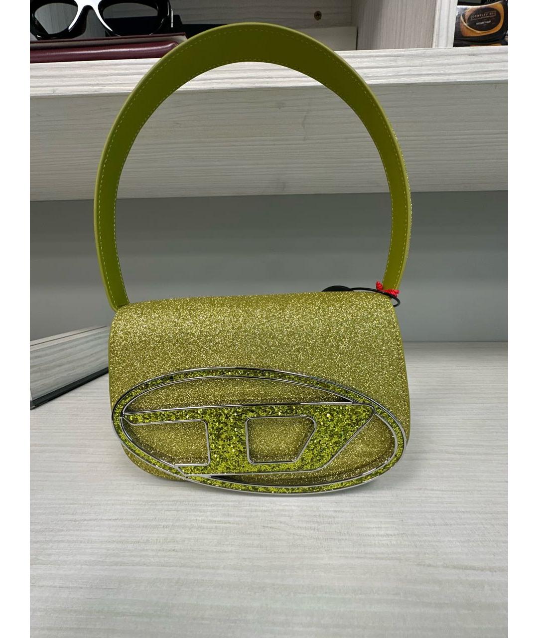 DIESEL Золотая сумка с короткими ручками, фото 6