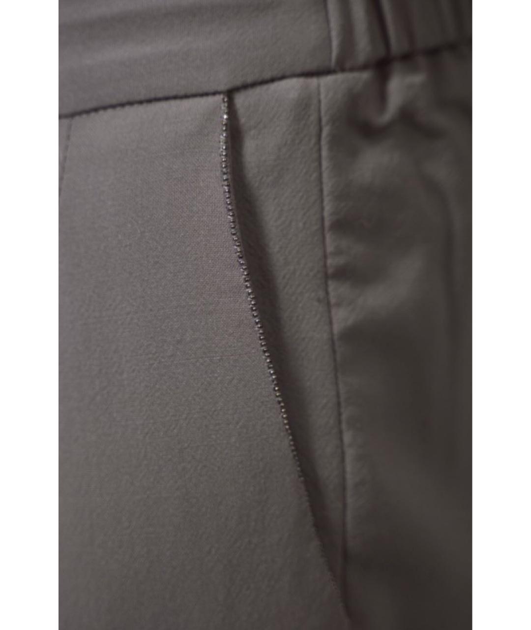 FABIANA FILIPPI Серые полиамидовые брюки узкие, фото 3