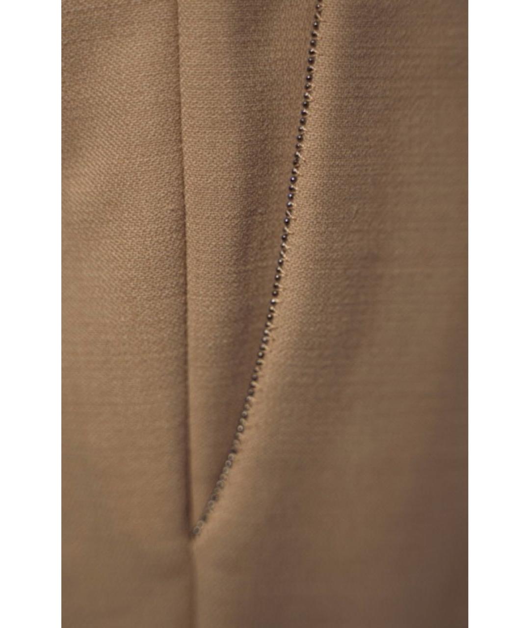 FABIANA FILIPPI Бежевые полиэстеровые брюки узкие, фото 5