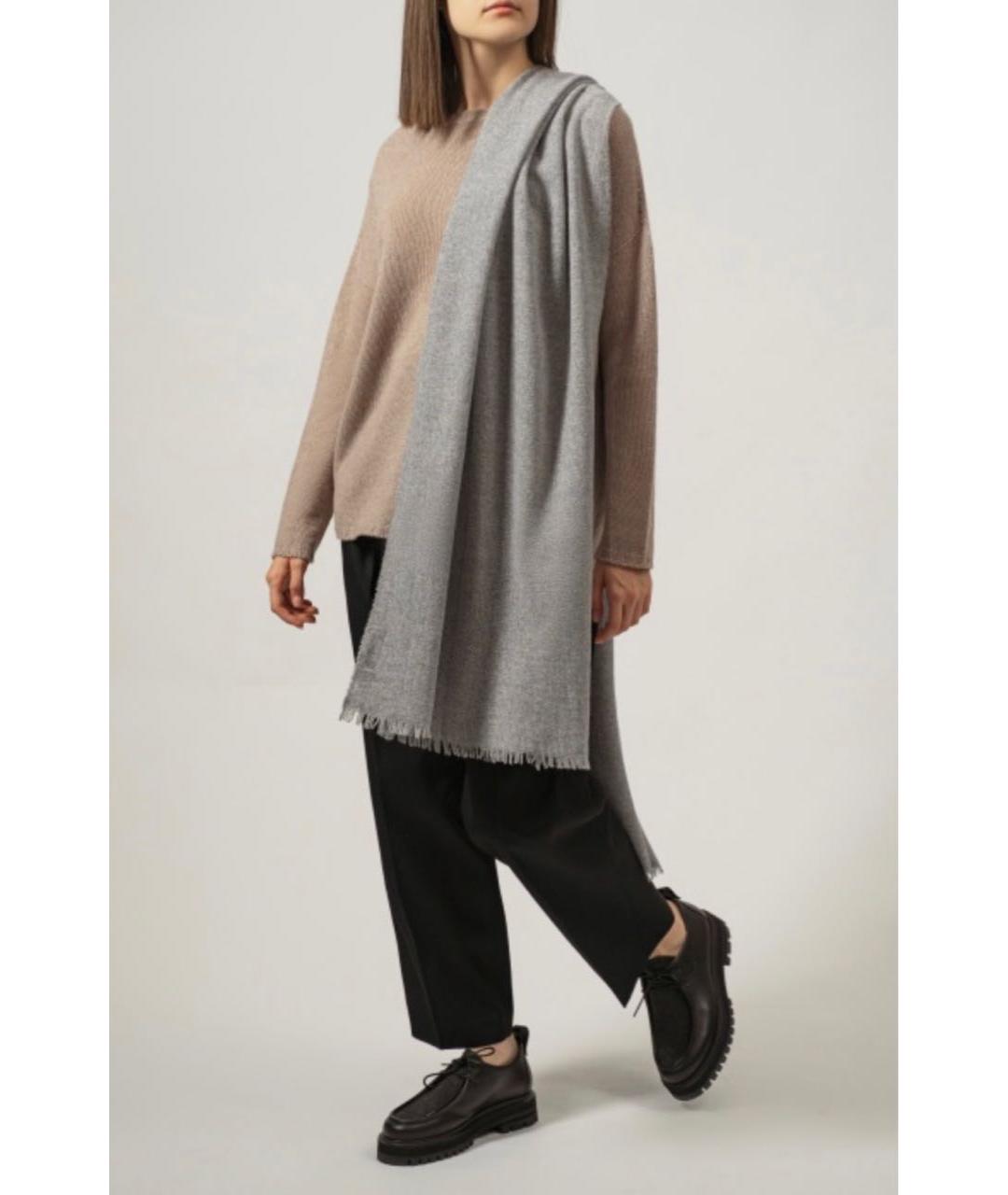 FABIANA FILIPPI Серый шерстяной шарф, фото 2