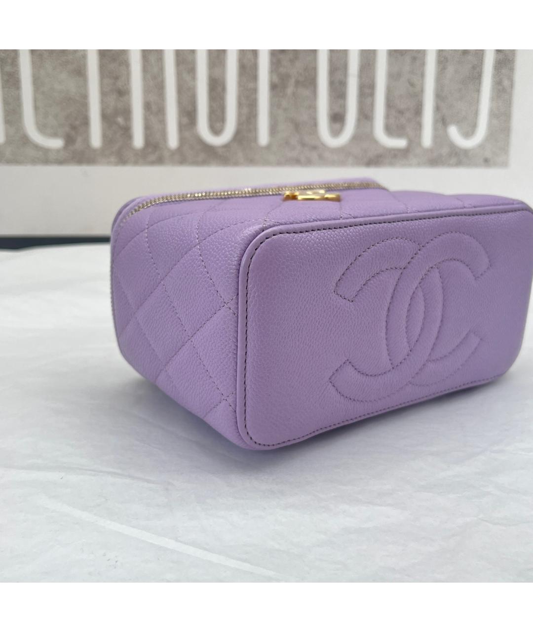 CHANEL Фиолетовая кожаная сумка через плечо, фото 6